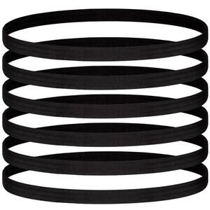 6 Pieces Thin Elastic Sports Headbands Skinny Athletic Hair Bands Yoga Head Ban